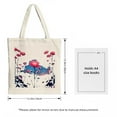 thumbnail image 3 of Vibrant Red Flowers on Blue Sky Canvas Tote Bag - Eco-Friendly Multifunctional Reusable Shopping Bag for Travel & Parties, 3 of 4