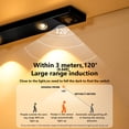 thumbnail image 3 of Rosnek Under Cabinet Lights 3-Color Dimmable LED Motion Sensor Light, Rechargeable Magnetic Wireless Under Counter Lighting for Kitchen Bedroom Closet Cupboard, 3 of 9