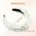 thumbnail image 5 of Unique Bargains Hair Headband Faux Pearl Knotted Headband for Women Girl White 6.69"x4.72"x1.38" Wide Headband, 5 of 7