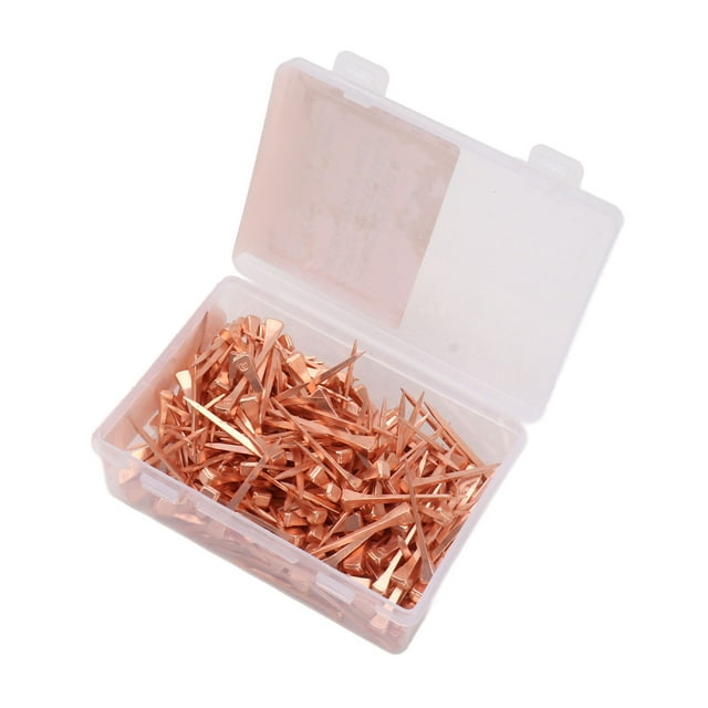 Clavos De Herradura, 250 Piezas De Clavos De Herradura Chapados En Cobre A Prueba De Herrumbre Para Entrenamiento De Caballos Y Deportes Ecuestres