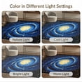 thumbnail image 7 of ODIKA 9'x12' Washable Area Rug Low Pile, Flatwoven, Blue Galaxy Nebula Starry Meteorite Deep Astrology Uranus Themed Swirling Vortex Design for Great Room, Indoor Concept, Large Living, 7 of 7