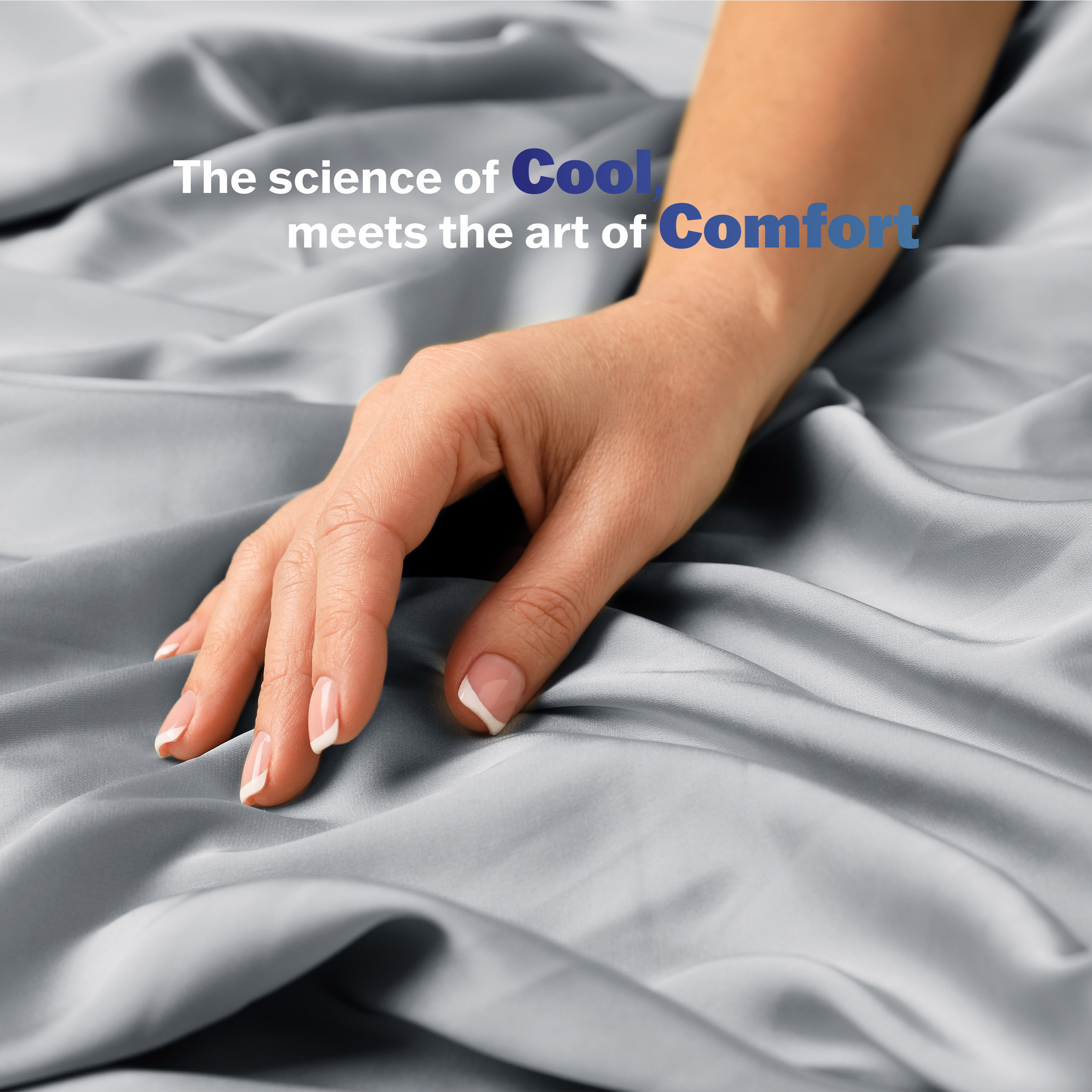 Martex brrr° King Cooling Sheet Set | 300TC Cotton Blend Triple Chill | Gray
