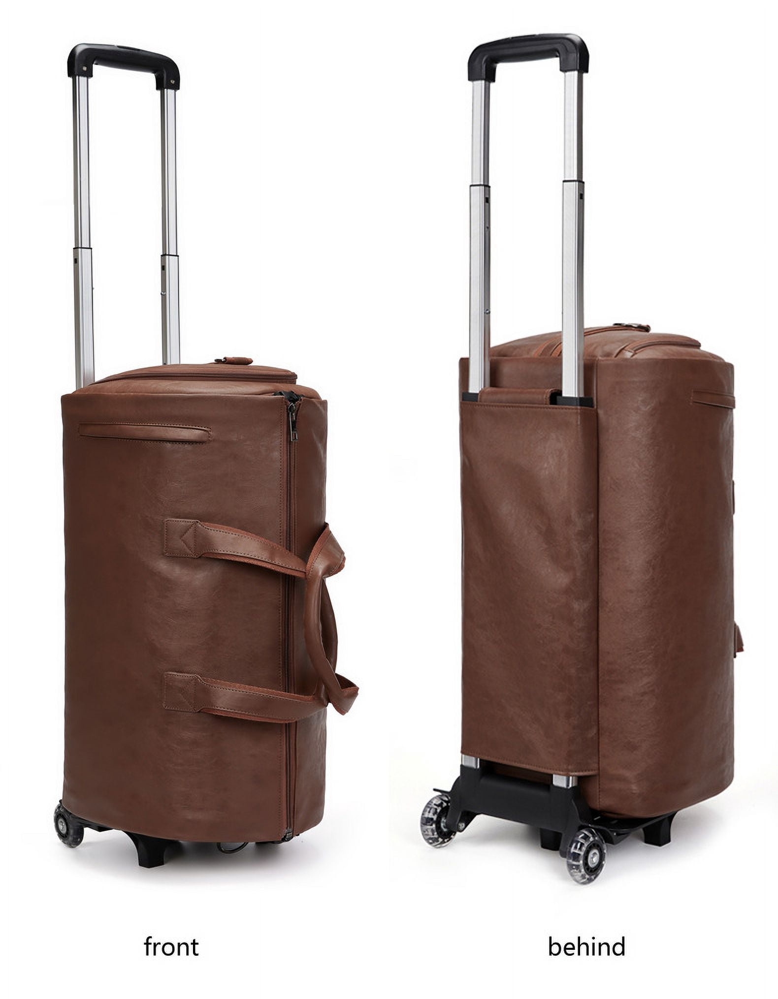 Rolling Duffel Bag with Wheels, Suit Bag,Large Capacity Toiletry Bag,Luggage Bag with Shoe Pouch for Men Women