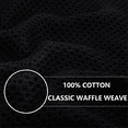 thumbnail image 3 of 100% Cotton Waffle-Weave Kitchen Dish Cloths, Ultra Soft Absorbent Quick Drying Towels Black, 3 of 4