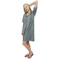 thumbnail image 1 of Bimba Ensemble Pyjama 2 Pcs Noir pour Femmes Chemise & Shorts Robe de Nuit-20, 1 of 6