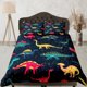 thumbnail image 1 of Ropa de Cama Dinosaurio Azul Oscuro, Ropa de Cama Infantil Completa, Bonito Juego de Funda Nórdica, Dinosaurio, 1 of 4