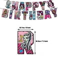 thumbnail image 2 of Monster High Theme Birthday Party Supplies Kits Banner Balloons Cake Toppers Decorations-week, 2 of 4
