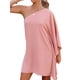 thumbnail image 2 of SAYOO Vestido corto de fiesta de club de verano con manga de murciélago suelta de un hombro para mujer SAYOO  Sexy, 2 of 4