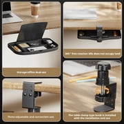 Adjustable Mouse Pad Stand with Storage, Clamp-On Design for Desk Organization