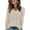 Beige, variant on Long Sleeve Shirts for Women Fall Sweater Tops Dressy Casual Blouses Pleated V Neck Tunic Tops for Leggings