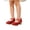 Red, variant on VeFlora Girls Dress Shoes, Glitter Princess Shoe, Flower Mary Jane Low Heels, Party Wedding Prom Footwear for Toddler Kids(Silver/3.5-4 Years Little Child)