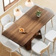 thumbnail image 6 of 47–67 Inch Extendable Dining Room Table for 4–6, Rectangular Wooden Kitchen Table with Removable Leaves, Storage Shelf, Walnut, 6 of 7