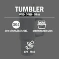 thumbnail image 5 of New View Gifts 30 oz Tumbler Mug with Lid and Straw, Reusable Insulated Mug with Handle, Stainless Steel Tumbler for Iced & Hot Beverages, White, 5 of 6