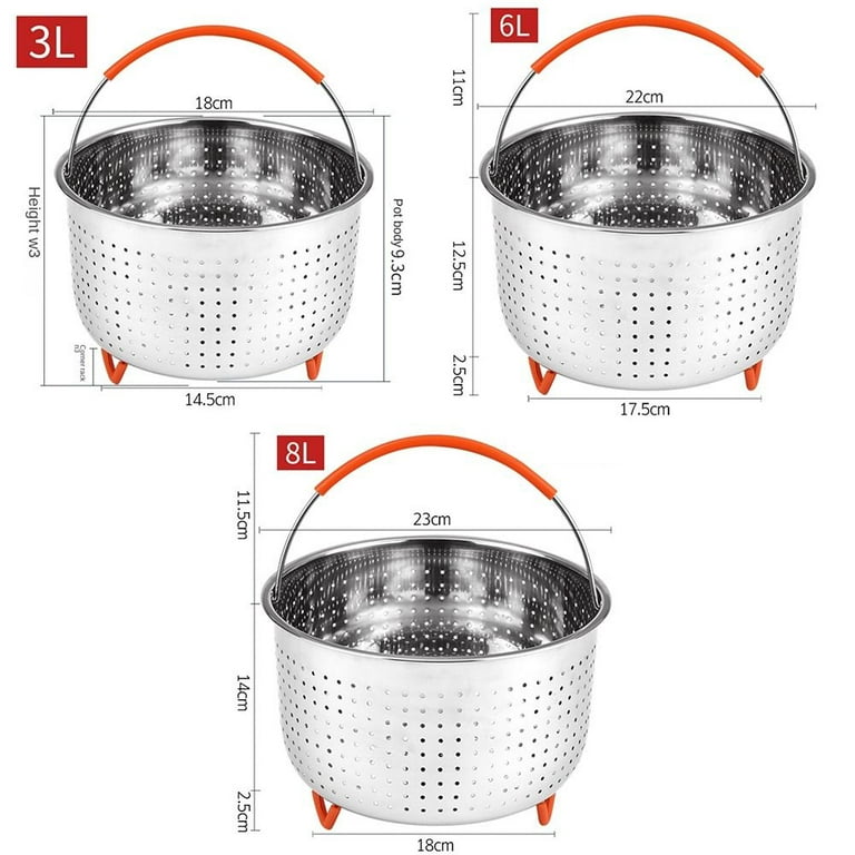 Stainless Steel Steamer Basket Instant Pot Accessories for 3/6/8 Qt Instant  -=m