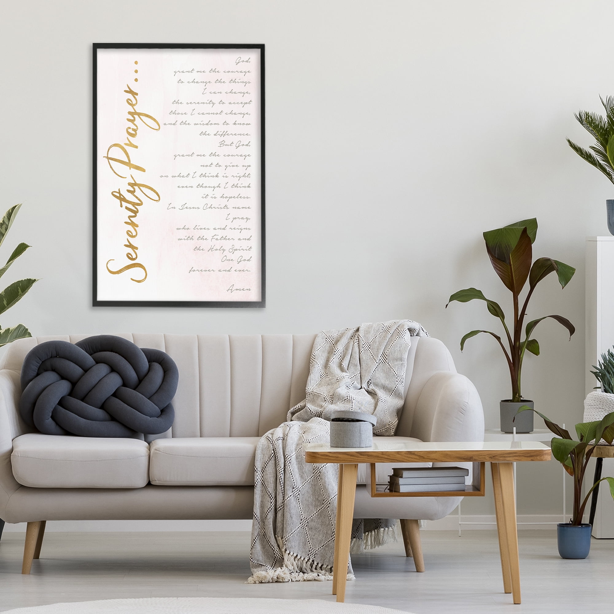 Stupell Industries Serenity Prayer Scripture Black Framed Giclee Art, design by Anna Quach