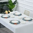thumbnail image 5 of 15.4" Round Placemat Set of 4 Polyester Fabric Place Mats Non-Slip Dining Kitchen Table Mats for Kitchen Party Decor Birds and Flowers, 5 of 5