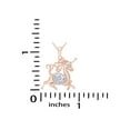 thumbnail image 5 of AFFY Round Shape White Cubic Zirconia Unicorn Horse Pendant Necklace In 14k Rose Gold Over Sterling Silver, 5 of 6