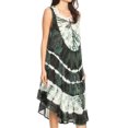 thumbnail image 3 of Sakkas Ambra Women's Casual Maxi Tie Dye Sleeveless Loose Tank Cover-up Dress - 19301-Green - One Size Regular, 3 of 5
