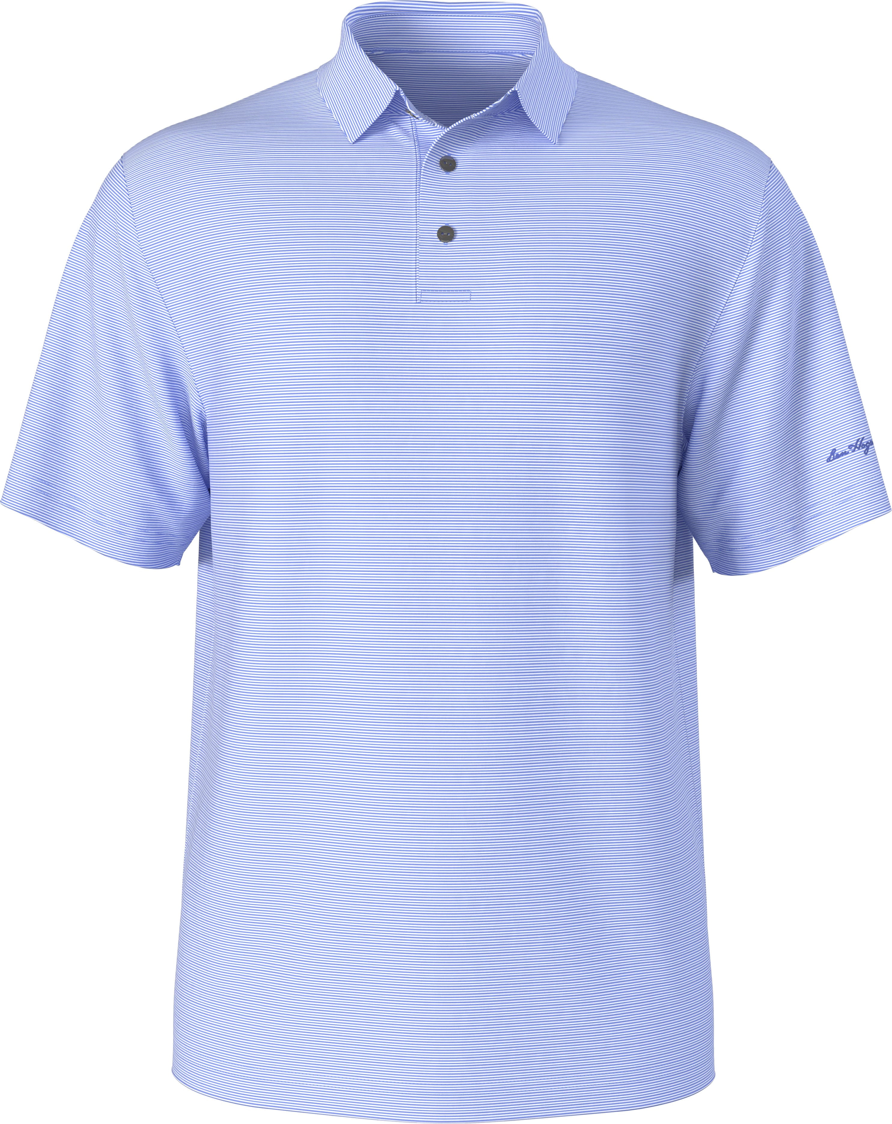 Ben Hogan Men's & Big Men's Performance Fine Line Printed Short Sleeve Polo Shirt, up to 5XL