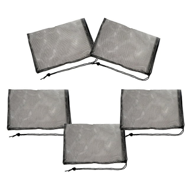 HEANUJJ 10Pcs Black Reusable Fish Tank Filter Drain Bags for Efficient Aquarium Cleaning