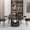 Black, variant on bokifol White Faux Marble Dining Table,62.99" Rectangle Modern Dinner Table for 6,Farmhouse Long Kitchen Table for Living Room with Sturdy Base,Snow-white