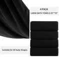 thumbnail image 4 of Green Essen 4 Pack Bath Towels Extra Large 35"x 70"Highly Absorbent Quick Dry Large Bath Towels Oversized Microfiber Bath Sheets Soft Bulk Towels for Bathroom Kitchen Spa Hotel Gym Pet(Black), 4 of 8