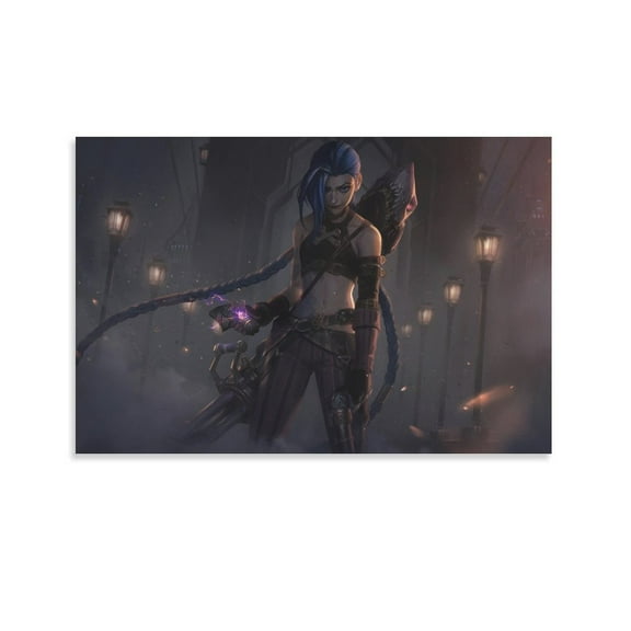 Arcane Anime TV Series Game Jinx Poster (37) Canvas Wall Art Prints Poster Gifts Photo Picture Painting Posters Room Decor Home Decorative 20x30inch(50x75cm)