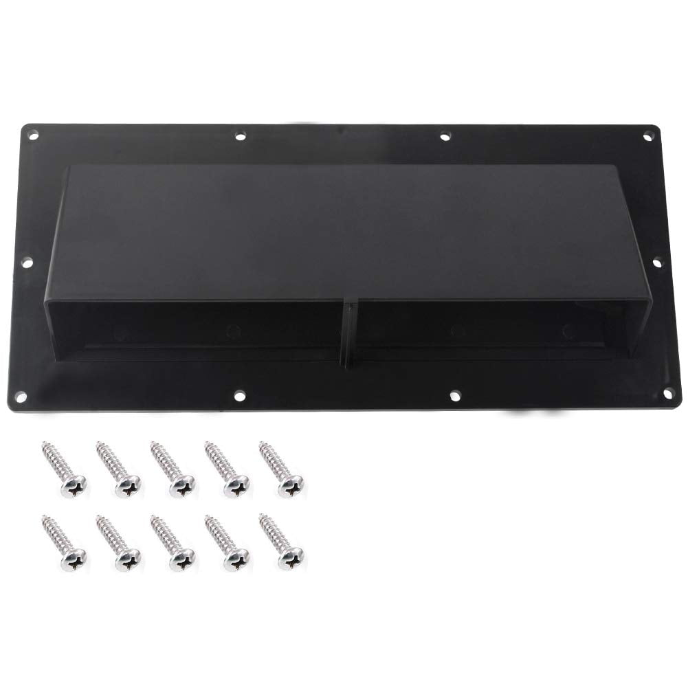 Gekufa RV Range Hood Vent Cover Black RV Stove Vent Cover/RV Exhaust Vent Cover (Include 10 Pcs Screws)