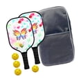 thumbnail image 3 of Premium Pickleball Paddles Set and Storage Bag Pickleball Rackets Ball Set with Butterfly, 3 of 9