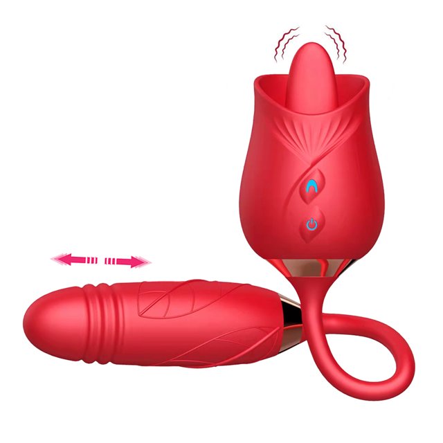 Vibrador de juguete rosa para mujer - Estimulador de clítoris 3 en 1 Lamien Labymos Tres generaciones