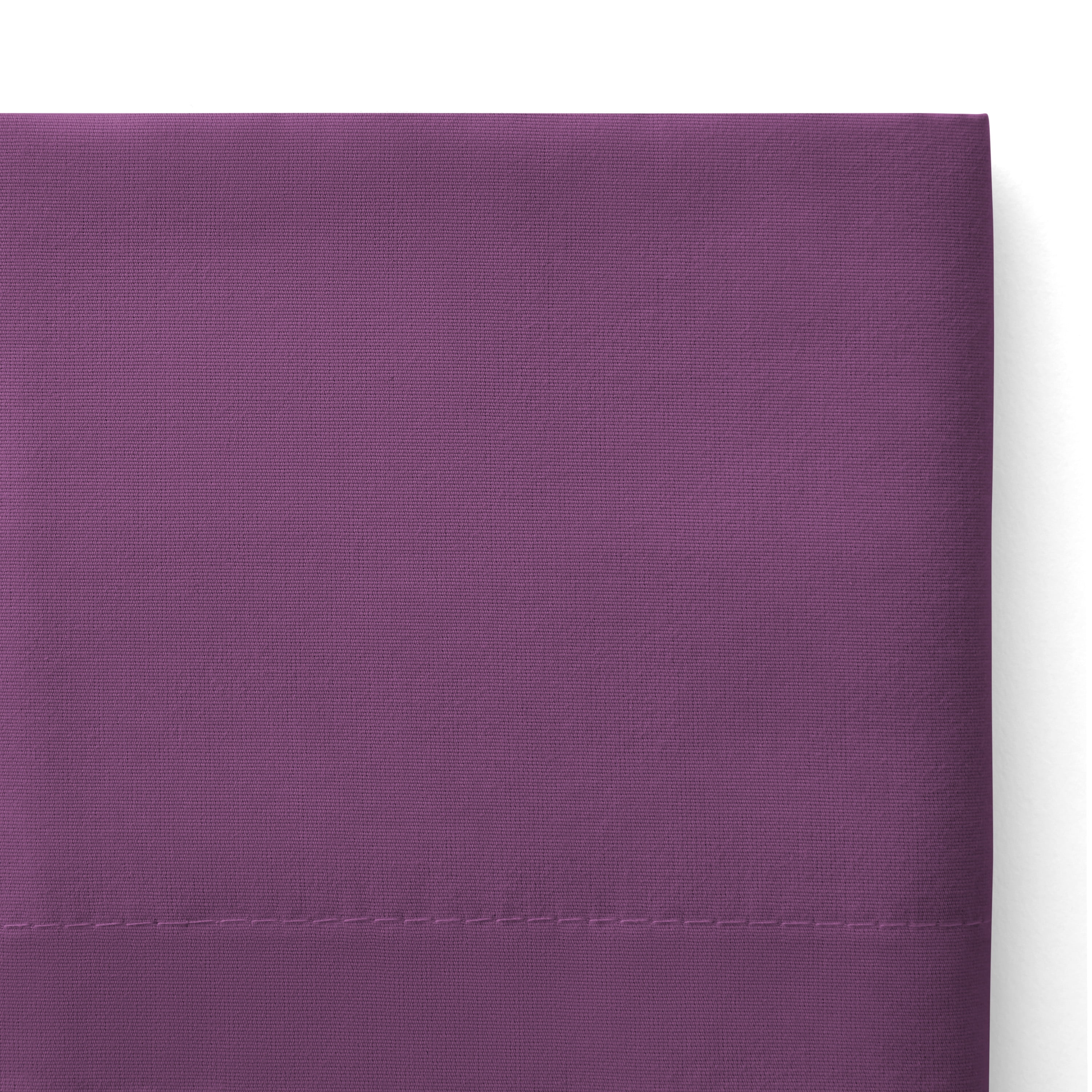 Mainstays 4-Piece 300 Thread Count Easy Care Percale Bed Sheet Set, Purple, Queen
