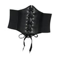 thumbnail image 3 of Cinturón de vestir para mujer, cinturón elástico, cinturón retro con hebilla, cinturón de vestir de moda, cinturón elástico para niñas, falda de Negro, 3 of 8