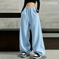 thumbnail image 5 of Sweatpants Women Baggy Lounge Pants with Pockets Workout Gym Active High Waisted Comfy Joggers for Women Fall Clothes 2026(Light Blue,S), 5 of 5