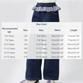 thumbnail image 3 of hengsof Girls' Patchwork Straight Leg Jeans Stylish Elastic Waistband Soft Comfortable Casual Lace Plaid Trousers 5-15Y, 3 of 6