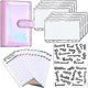 thumbnail image 1 of Carpeta A6, planificador de presupuesto, cubiertas para cuaderno, tamaño de carpeta, 6 bolsillos con agujeros, cremallera de plástico, ahorro de dinero, 1 of 1