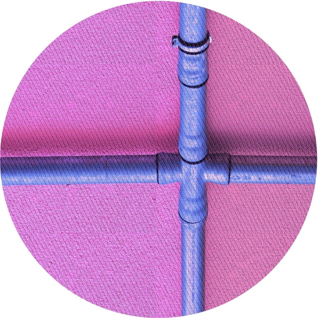 Ahgly Company Machine Washable Indoor Round Transitional Heliotrope Purple Area Rugs, 6' Round