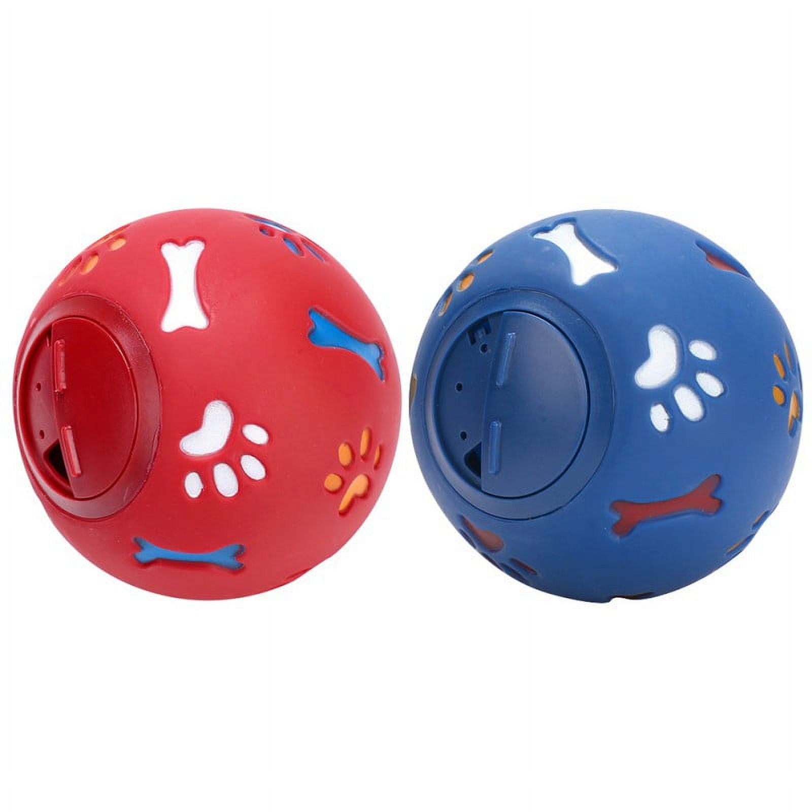 Reorzon Treat Dispensing Dog Toys, Dog Puzzle Toys Interactive Dog Chew Toys Balls (3 Packs) IQ Training Teeth Cleaning Food Dispensing for Small