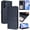 Darkblue, variant on Wallet Case For Samsung Galaxy S25, RFID Blocking Credit Card Holder,Premium PU Leather Folio Magnetic Closure Flip Kickstand Function with Hand Strap Shockproof Cover Women Men,Rose