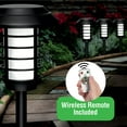 thumbnail image 4 of Solar Powered Pathway Lights Black LED Path Light 11 Lumens Color Changing Landscape with Remote (4-Pack), 4 of 9