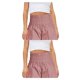 thumbnail image 3 of Minnieouse Pantalones cortos deportivos para mujer, pantalones de chándal elásticos para caminar, motorista, ejercicio, dormir de noche, Rosado XL 2Conjunto, 3 of 5