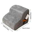thumbnail image 3 of Dog Stairs for Small Dogs Cats High Density Pet Steps with Non- Bottom Portable Dog Ramp for Couch, Bed Sofa Washable Cover Extra Wide Steps for Older Pets Injured Dogs(15.75*15.75*12.2Inch), 3 of 7