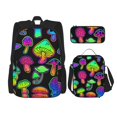 thumbnail image 1 of Balery Bright Mushrooms Mochila escolar 3 en 1 para niños: mochila resistente con lonchera térmica y estuche para lápices. Mochila escolar para niños y niñas., 1 of 7