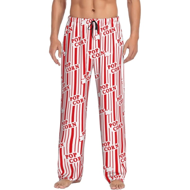 Balery Popcorn 1 Pantalones de pijama para hombre, pijama ultraligero, pantalón de descanso-3X-Large