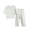 White, variant on QNANSPI Girls Clothes, 2 Piece Outfits Fashion, Big Girls 0-13 Years Spring Summer Solid Color Ice Silk Crew Neck Short Sleeve T Shirt and Elastic Waist Long Pants Set
