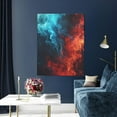 thumbnail image 5 of Susaid Red And Blue Fire Pattern Vertical Canvas Wall Decor 12x16in - Waterproof with Wood Frame & Damage-Free Hanging Kit, 5 of 8
