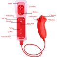 thumbnail image 2 of Wii Remote with Motion Plus,2 Pack Wii Controller Compatible with Wii and Wii U Console Wii Remote Controller with Shock Function (Red), 2 of 5