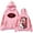 Pink, variant on XUANXIAOJIANG Hazbin Hotel Vaggie Hoodie Oversized Hoodie for Men/Women - Long Sleeves, Casual & Fashionable, Comfortable Fit, Daily Wea