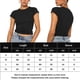 thumbnail image 2 of Camiseta Mujer Crop Top Casual Fashion Slim Fit Mujeres Camisetas Blusa básica Tee Tops (Negro M) Ygjytge para Mujer Negro T S, 2 of 8