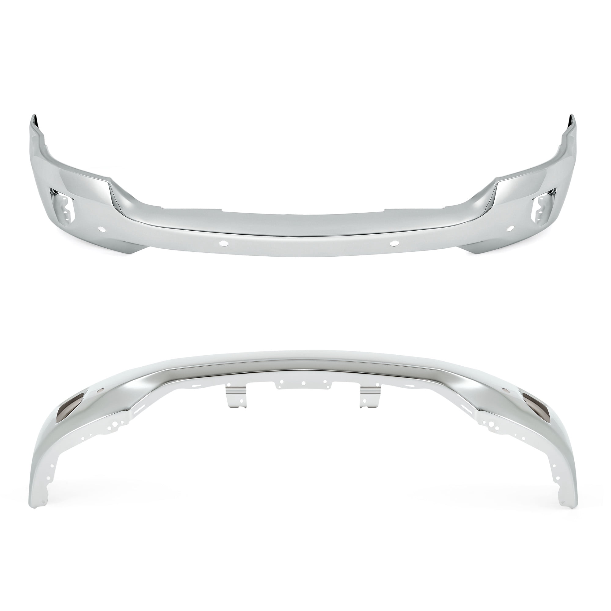 Front Bumper for 16-18 Chevy Silverado 1500 w Fog & Parking Holes Chrome