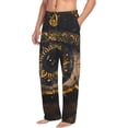 thumbnail image 6 of Gukieu Mystical Golden Eye Print Men's Home Trousers, Elastic Drawstring Home Pajamas Clothing Suitable for Adult Men-Small, 6 of 6
